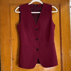 Womens Theory Deep Red Women's Vest